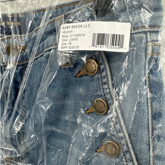 Ramy Brook Women's Light Wash Helena High-Rise Flare Jeans Size 28 - Picture 4 of 14